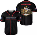 Custom Name Australia Baseball Jersey Shirt, Australia Flag Australian Kangaroo