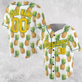 Customize Name Pineapple Tropical Team Shirt 3D All Over Print Baseball Jersey S