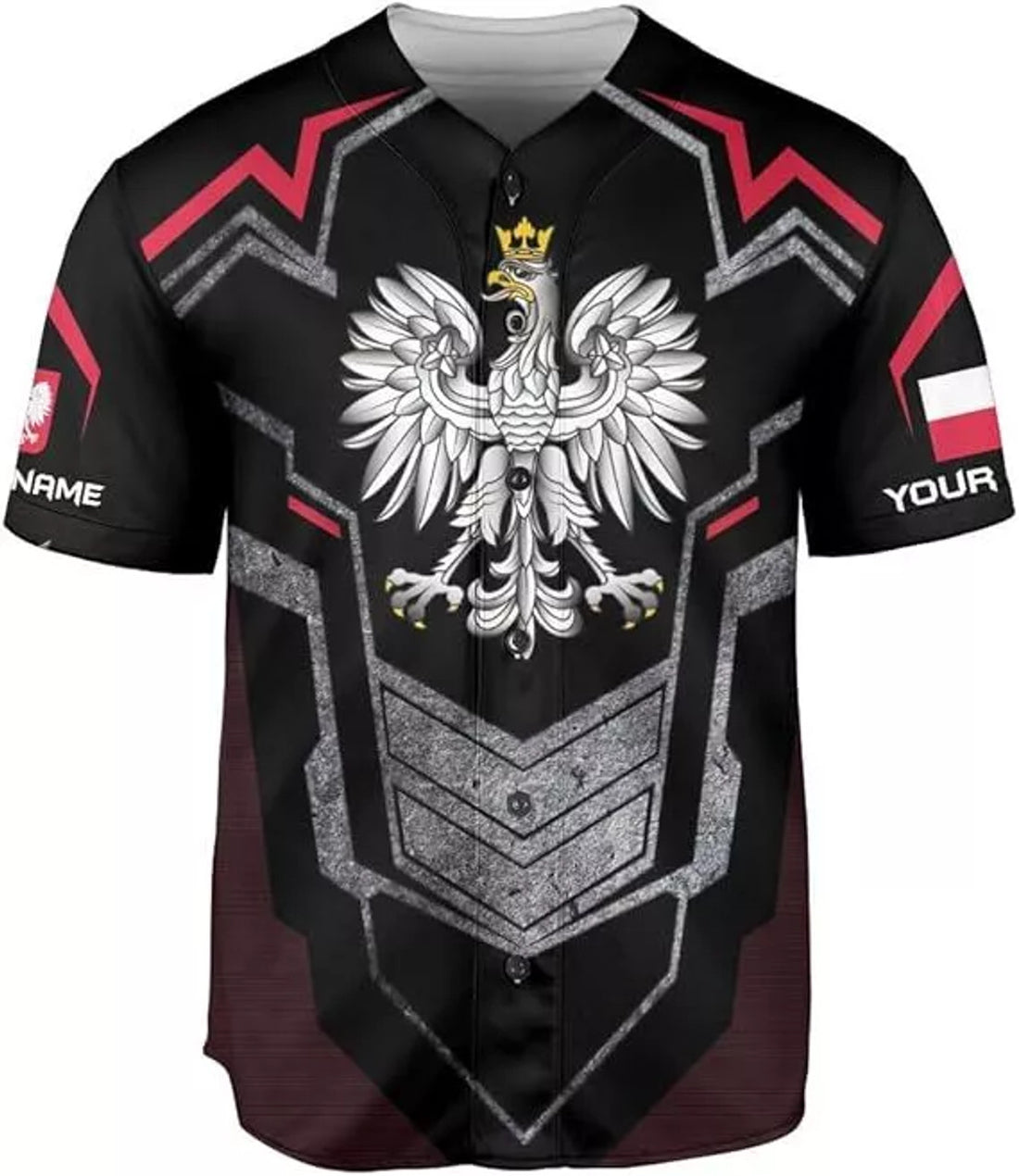 Custom Poland Baseball Jersey Shirt Women & Men, Polska Tshirt Poland