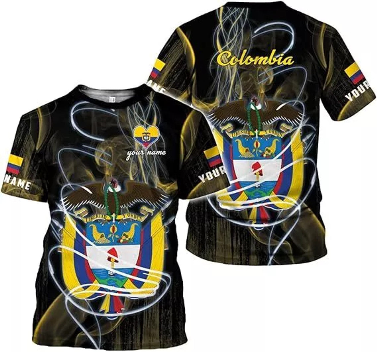 Custom Colombia Shirt 3D, Custom Colombia Flag Shirts for Men Women, Colombian Pride