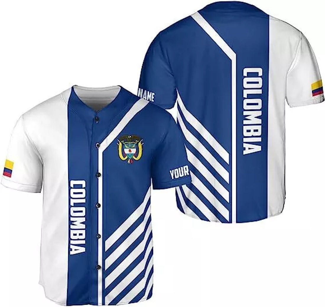 Custom Personalized Colombia Baseball Jersey