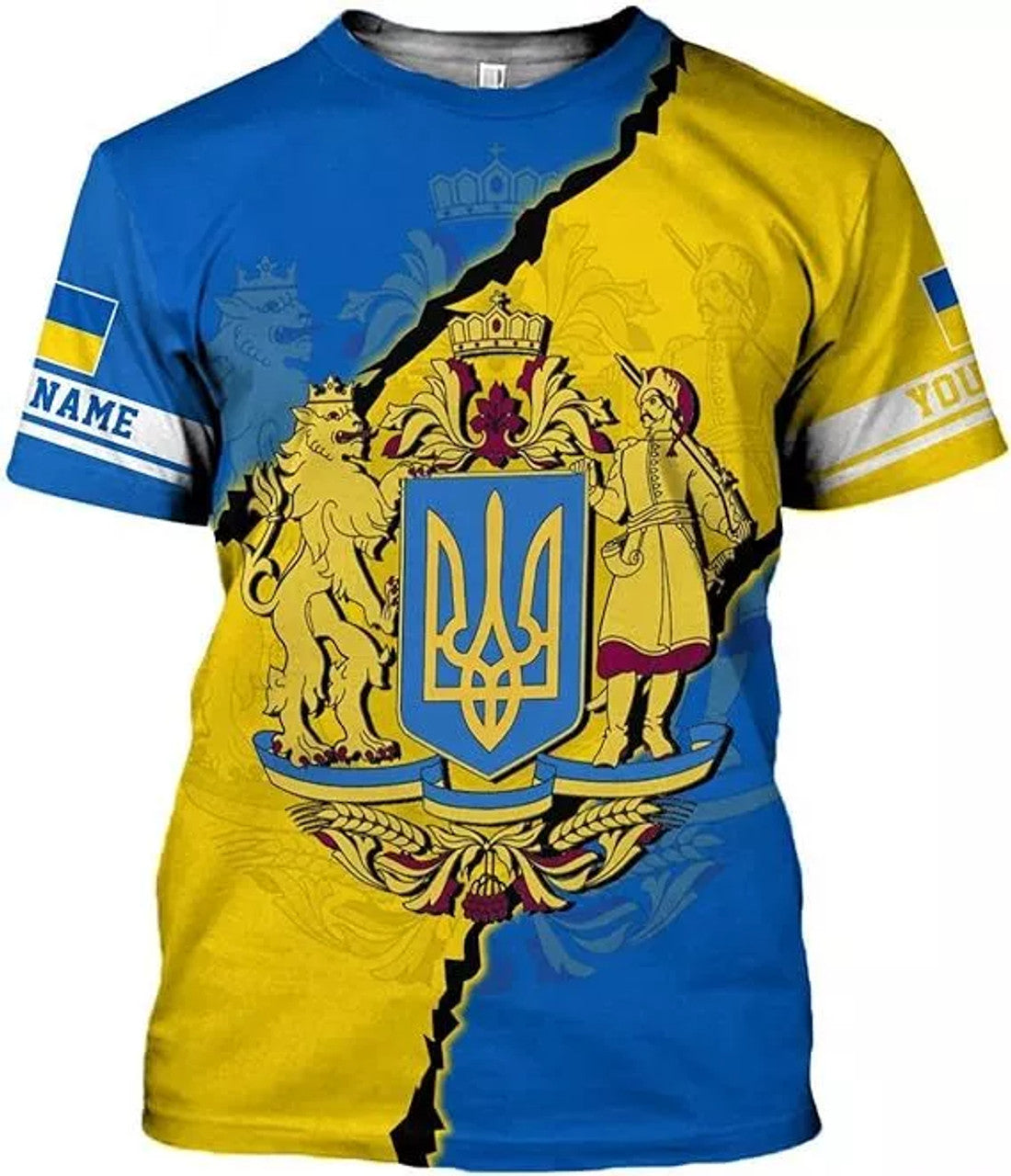 Custom Ukraine Shirt 3D Ukraine T-Shirt Unisex for Men Women Custom Ukrainian