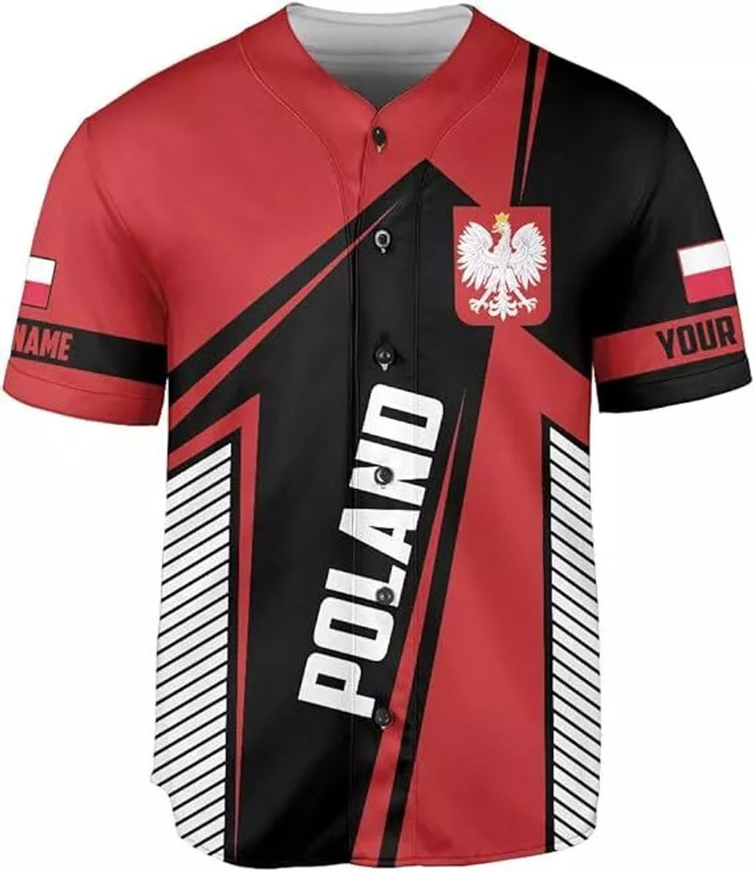 Custom Poland Baseball Jersey Shirt Women & Men, Polska Tshirt