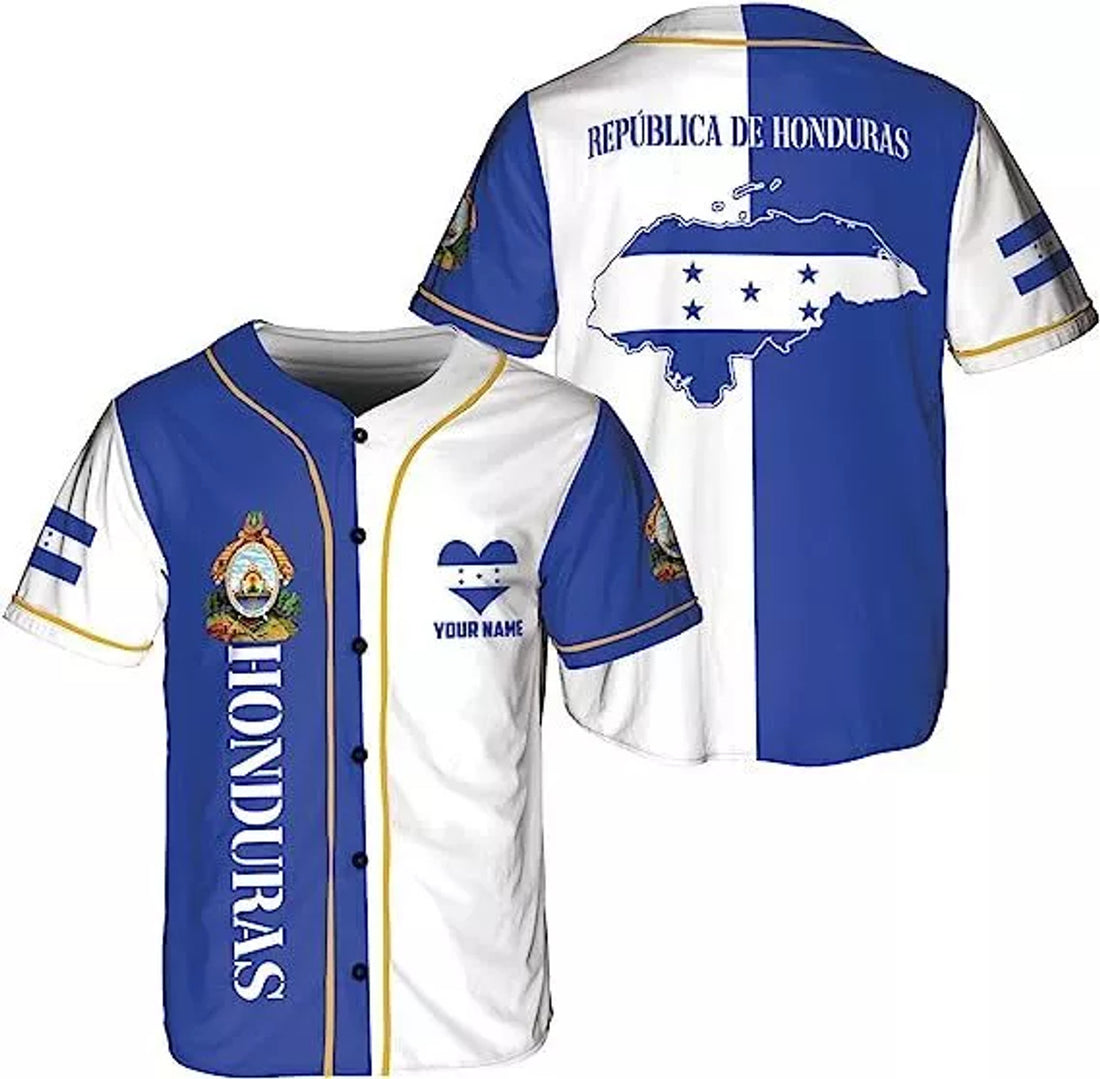 Custom Personalized Honduras Baseball Jersey Camisa Honduras Hombres, Honduras Baseball