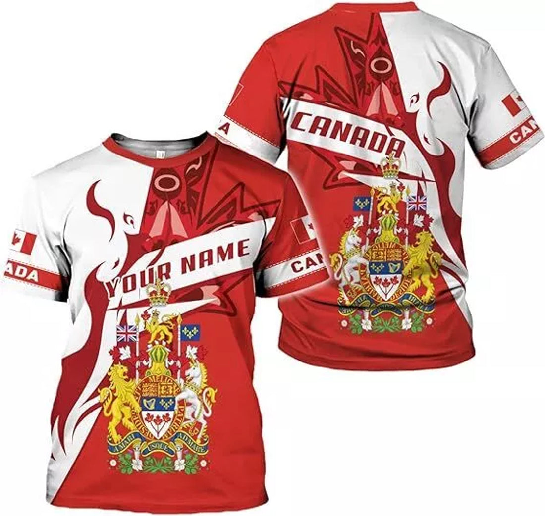 Custom Canada Shirt 3D, Canadian T-Shirt for Men and Women, Canadian Shirt, Canada