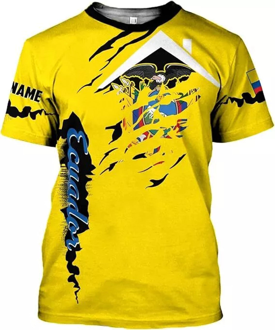 Custom Ecuador Shirt 3D, Ecuador Ecuadorian Flag Pride Gift T-Shirt, Ecuador Shirts for