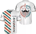 Personalized Barber Shop Baseball Jersey Custom Name Shirt 3D for Men Women Scis