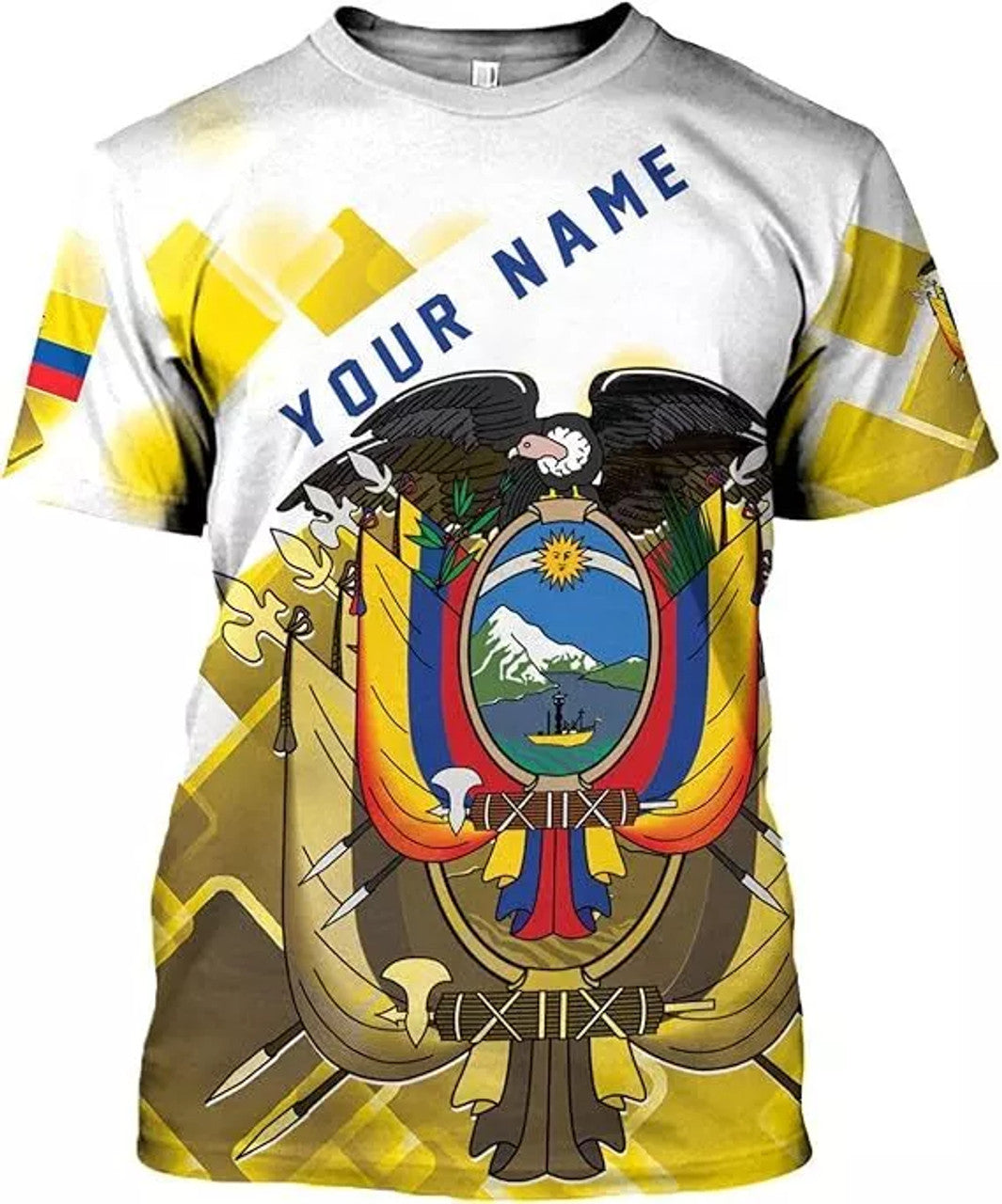 Custom Ecuador Ecuadorian Flag Pride Gift T-Shirt, Ecuador Shirts