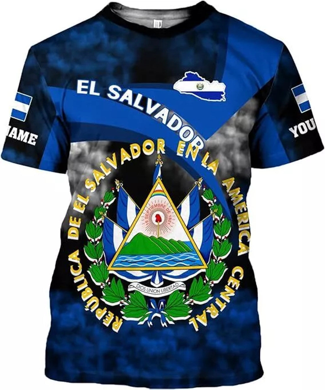 Custom El Salvador Shirt 3D, El Salvador Flag Shirt for Men Women, El Salvador T-Shirts 3D