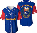 Custom Personalized Custom Name Venezuela Baseball Jersey Shirt S-5XL, Venezuela Jersey