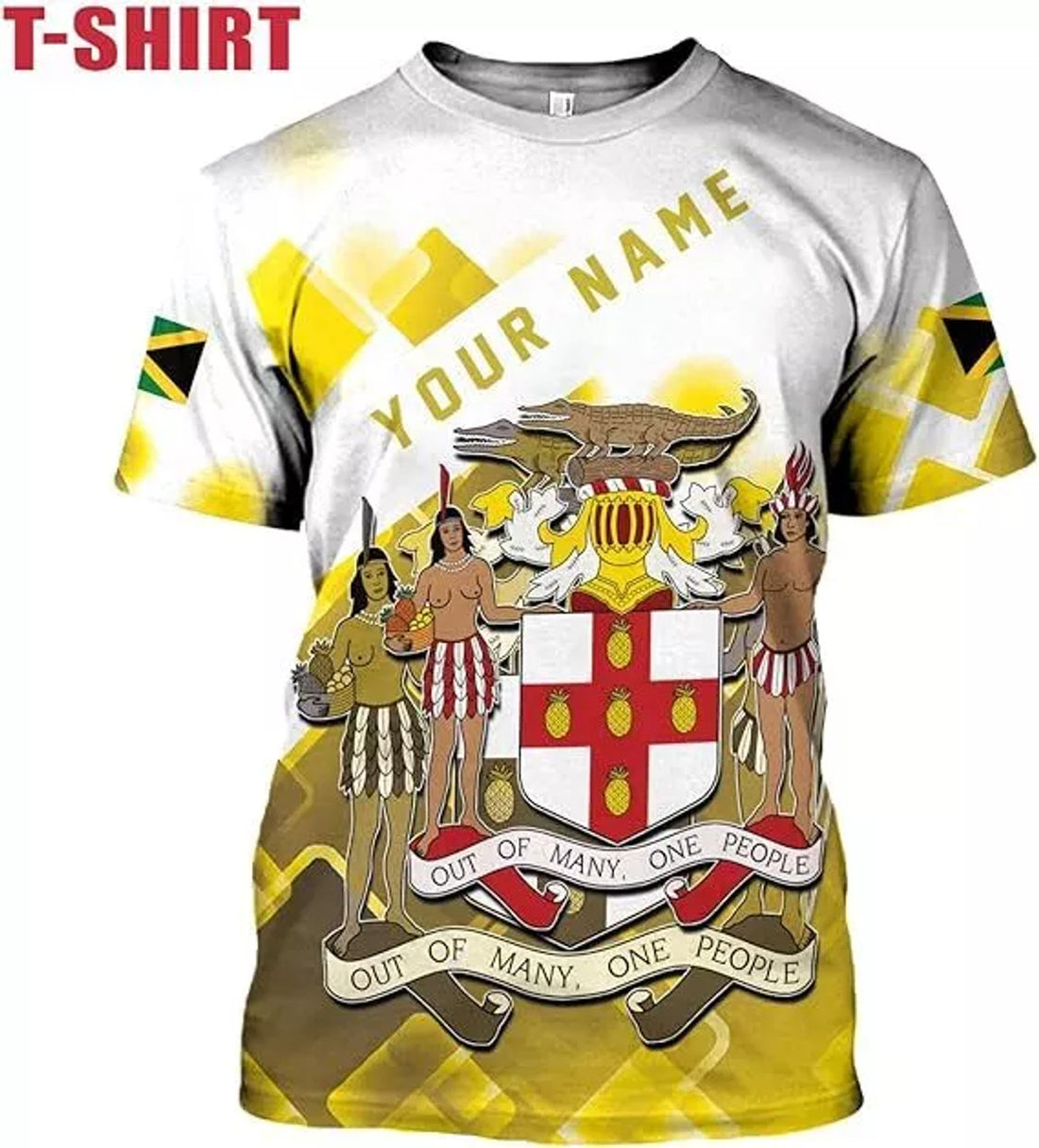 Custom Jamaica Flag Lion Shirt for Men Women Jamaican Pride T-Shirts