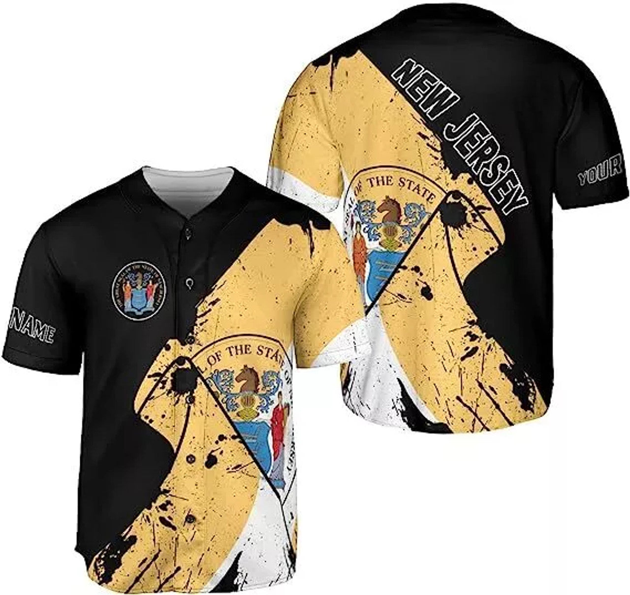 Custom Name New Jersey Baseball Jersey Shirts NJ New Jersey State Shirts