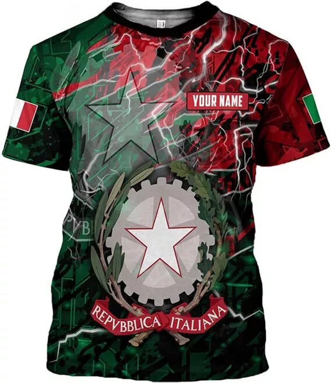 Custom Italy Shirt 3D, Custom Italian Shirt Flag for Men and Women, Italia Shirt Soccer