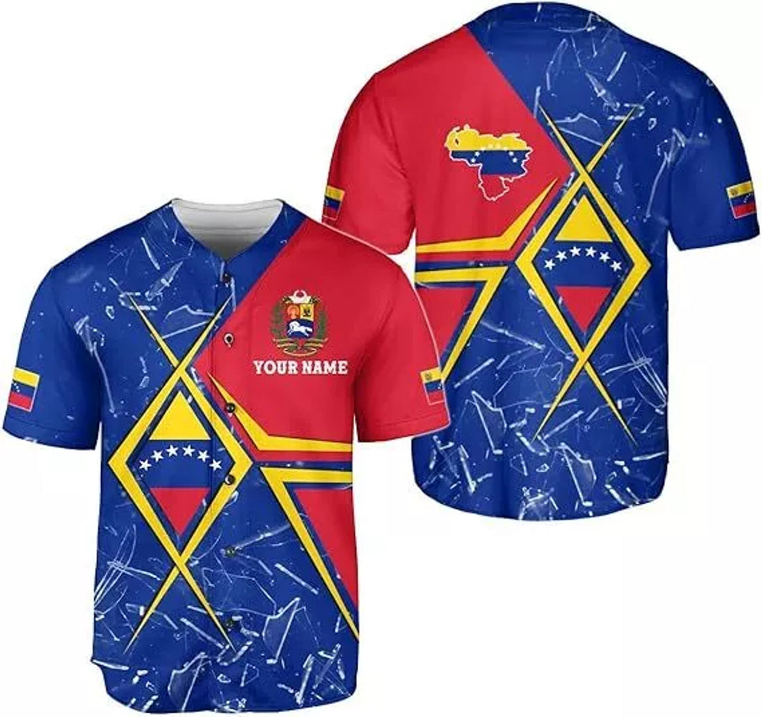 Custom Venezuela Baseball Jersey, Camisa De Venezuela, Venezuela Shirt