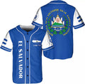 Custom Personalized Name El Salvador Baseball Jersey Shirt El Salvador Flag Shirt Salva