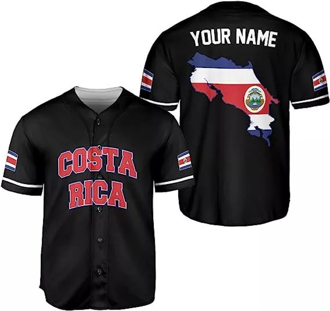 Custom Costa Rica Baseball Jersey, Costa Rican Baseball Jersey for Men Wom
