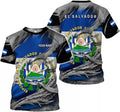Custom El Salvador Shirt 3D, El Salvador Flag Shirt for Men Women, El Salvador T-Shirt 3D