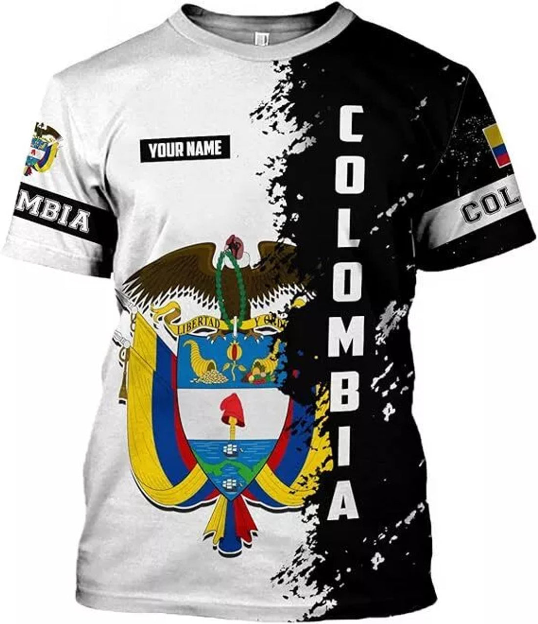 Custom Colombia Shirts Colombia Flag Shirt Colombian T-Shirt for Men Colombian
