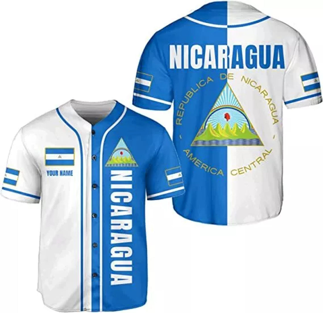 Custom Personalized Nicaragua Baseball Jersey Nicaragua Baseball Jersey for Men