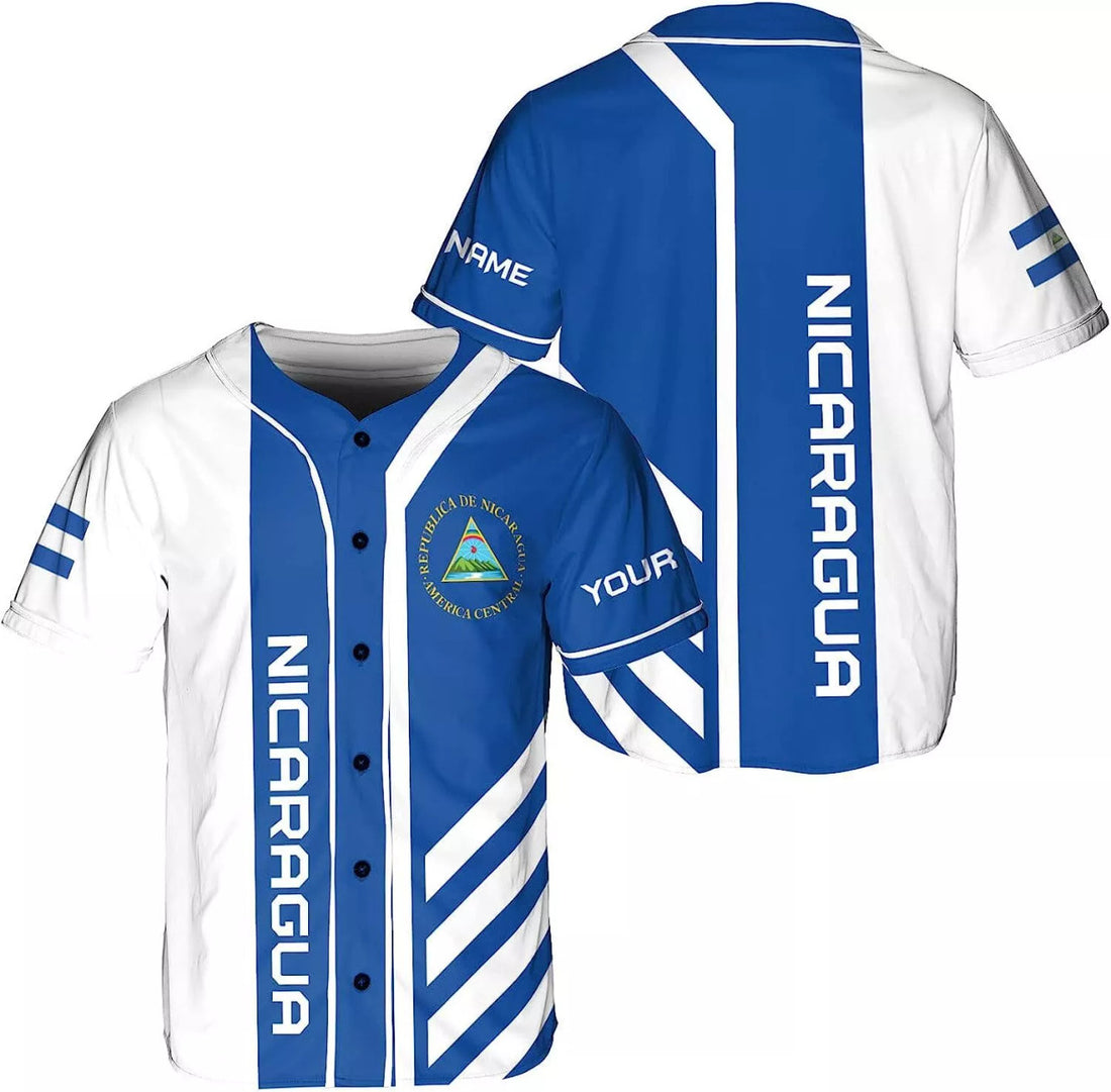 Custom Personalized Nicaragua Baseball Jersey Shirt Name Nicaraguan Baseball Jersey for