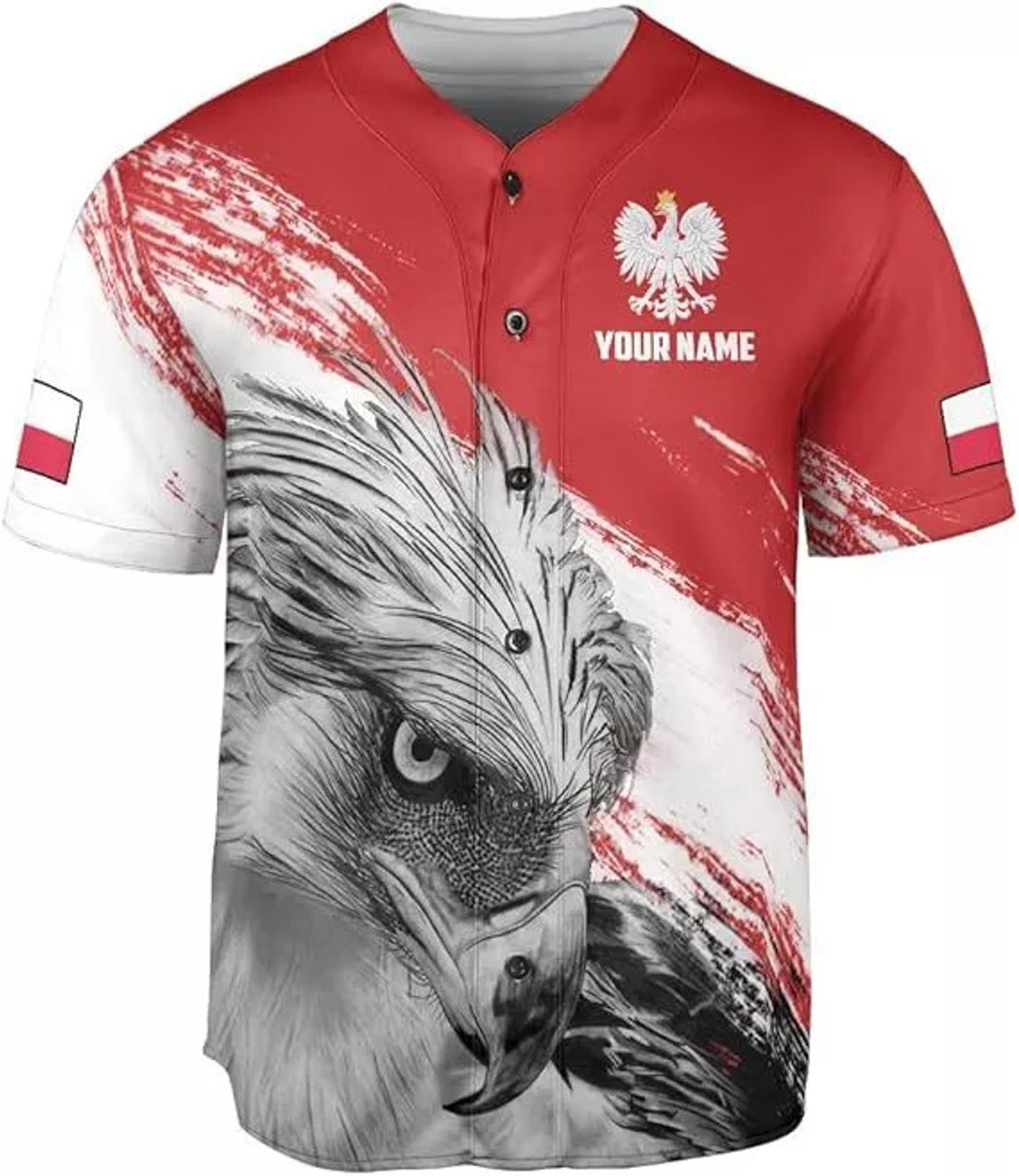Custom Poland Baseball Jersey Shirt Polska Tshirt Poland Shirt, Poland Pri