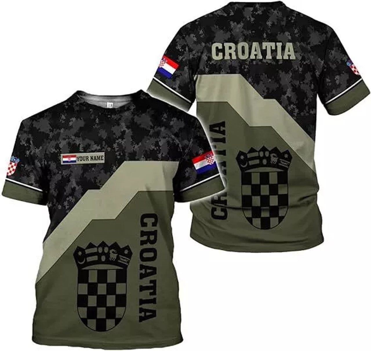 Custom Croatia 3D Shirt for Men Women Custom Croatia Flag T-shirt