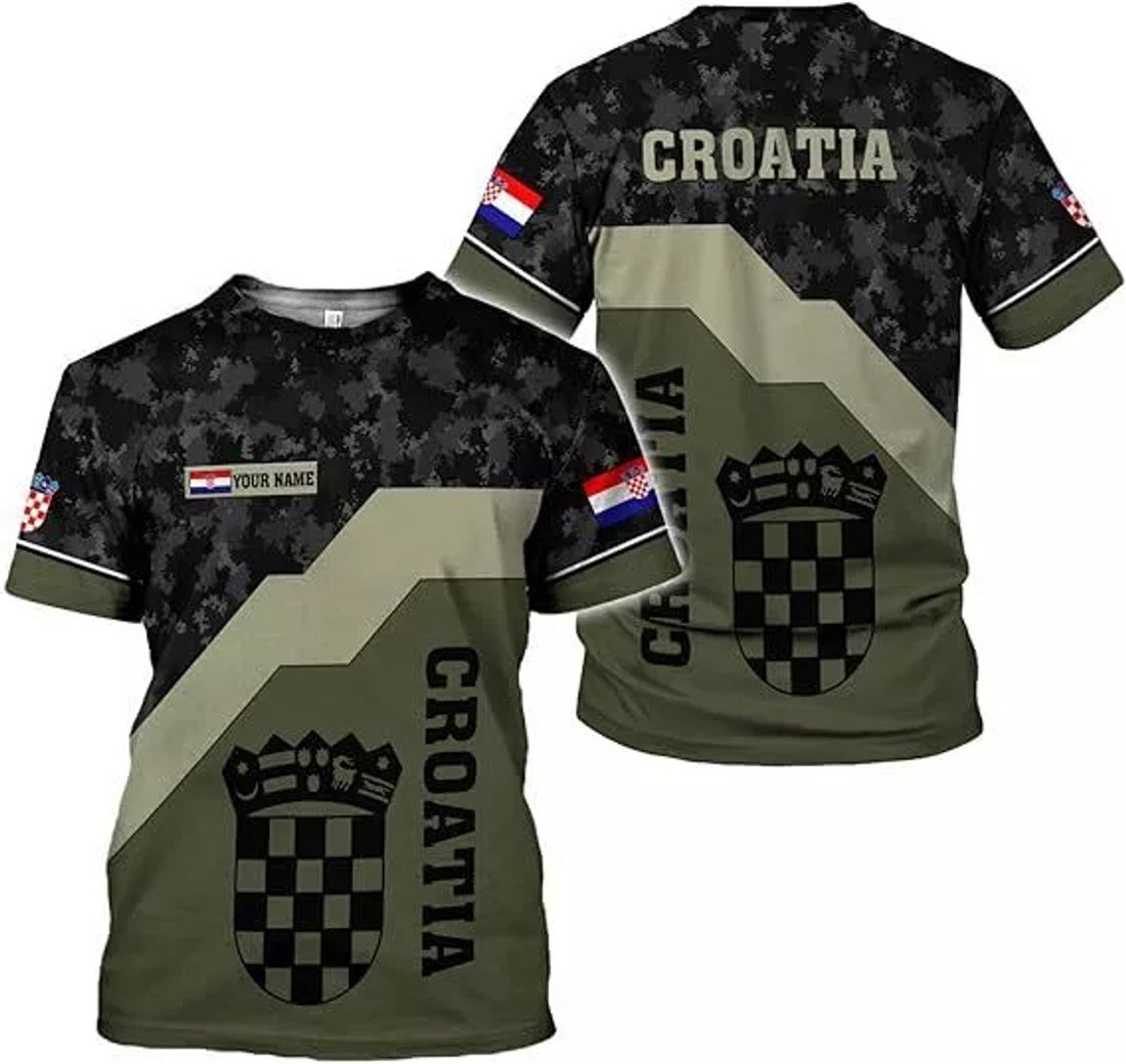 Custom Croatia 3D Shirt for Men Women Custom Croatia Flag T-shirt