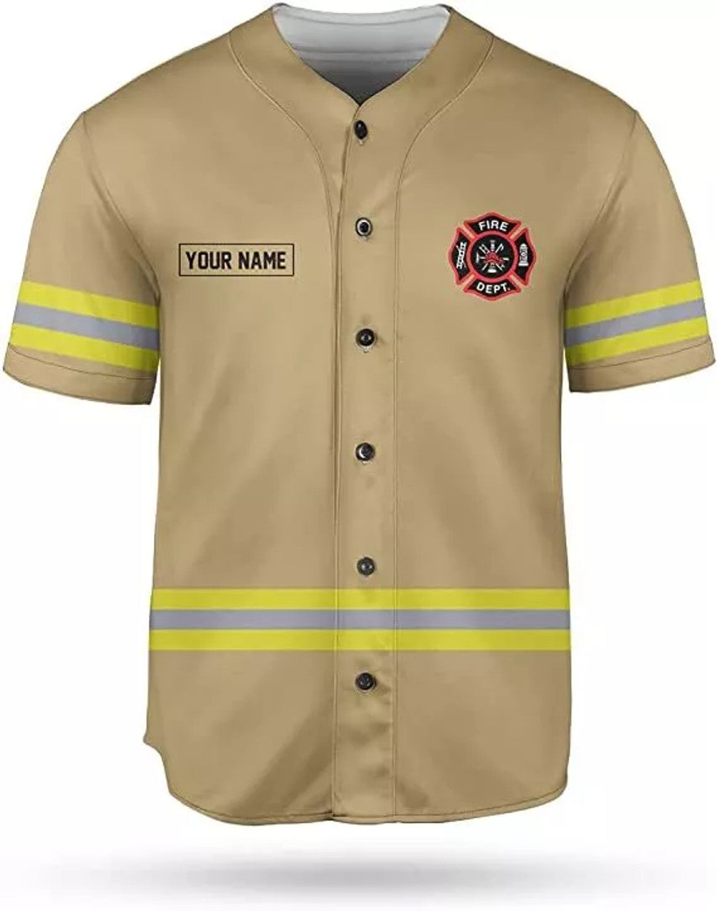 Custom Personalized Firefighter Baseball Jersey, Thin Red Line Fire Man Gift Firefight