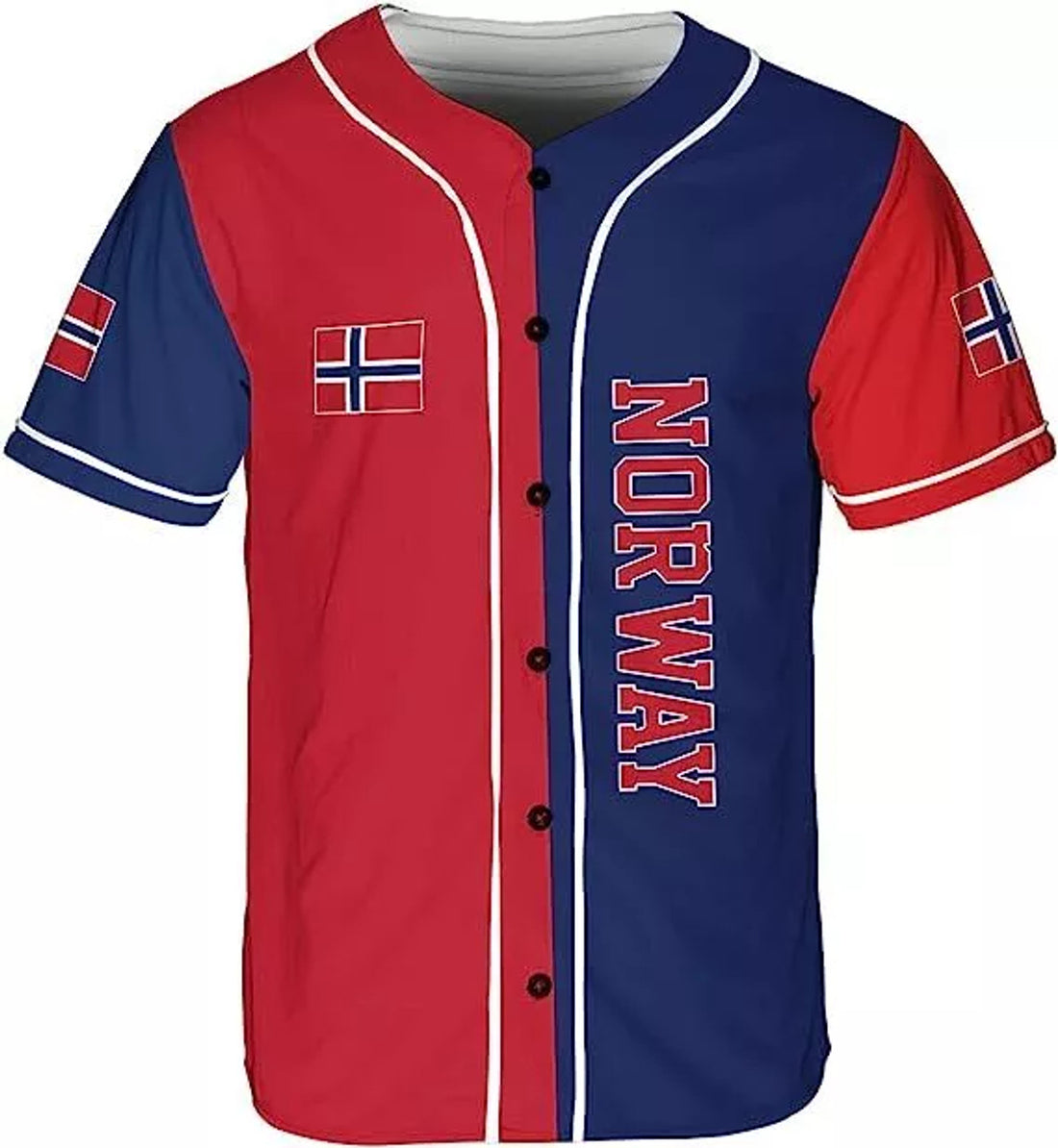 Custom Personalized Norway Baseball Jersey, Shirt Norwegian Pride Flag Roots Norwegian