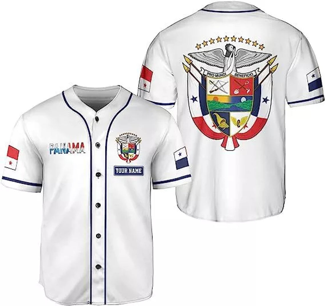 Custom Personalized Panama Baseball Jersey Camisa Shirt, Panamanian Flag Jersey, Panama