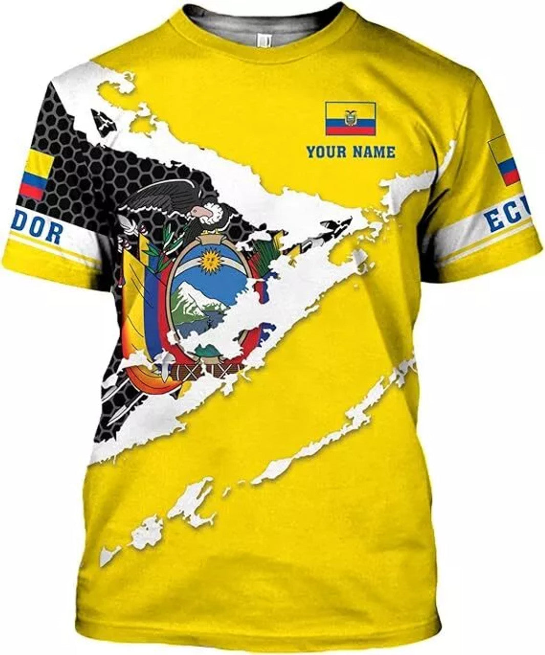 Custom Ecuador Shirt Ecuador Ecuadorian Flag Pride Gift T-Shirt, Ecuador Shirts for