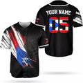 Custom Personalized Puerto Rico Baseball Shirt, Customized Team Name Puerto Rican Baseball Jersey