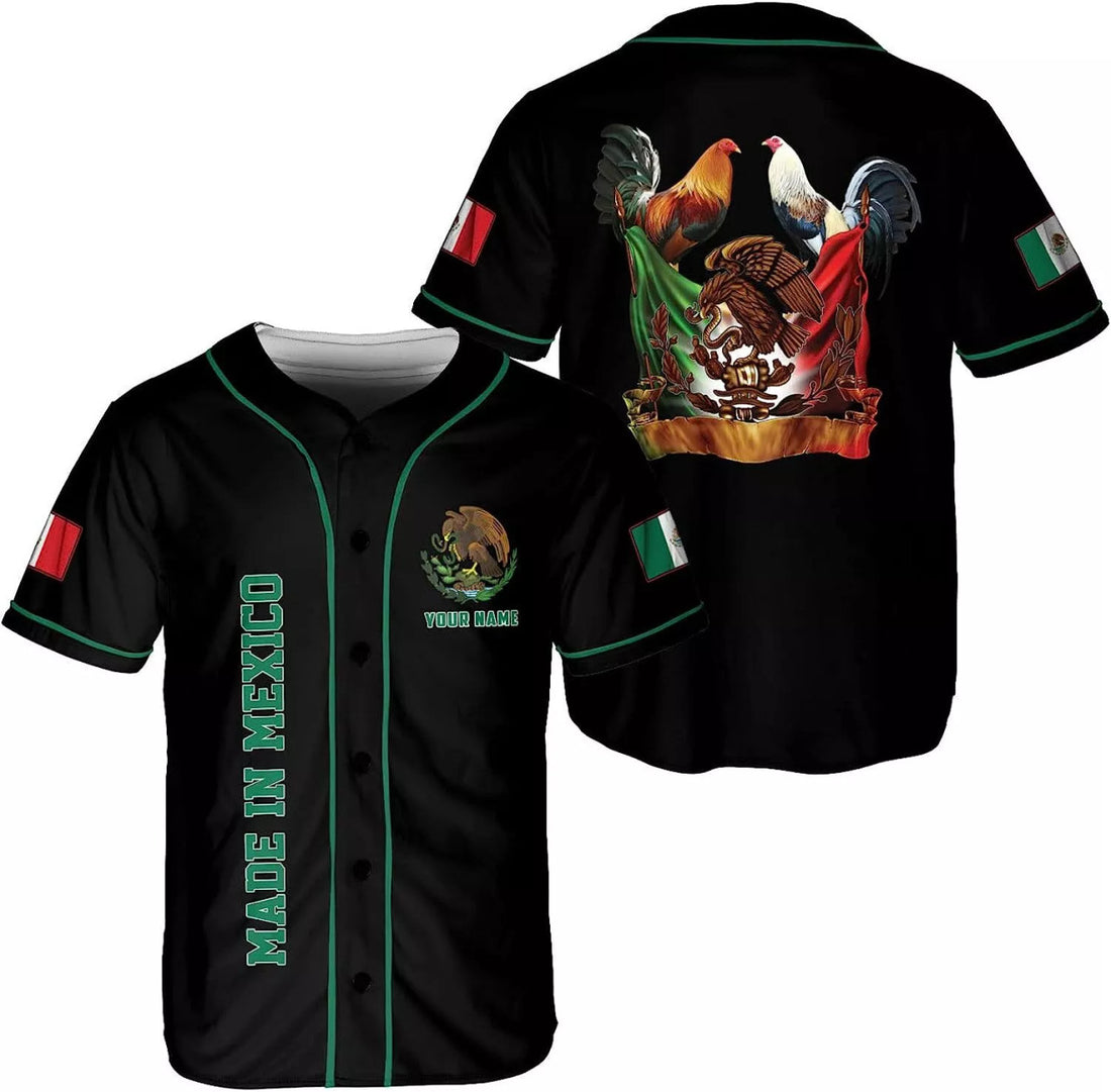 Custom Personalized Name Mexico Baseball Jersey, Mexican Baseball Jersey for Men Women