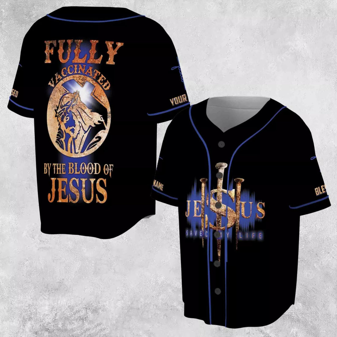 Custom Jesus Save My Life Jesus Lover Gift 3D Baseball Jersey Size S-5XL