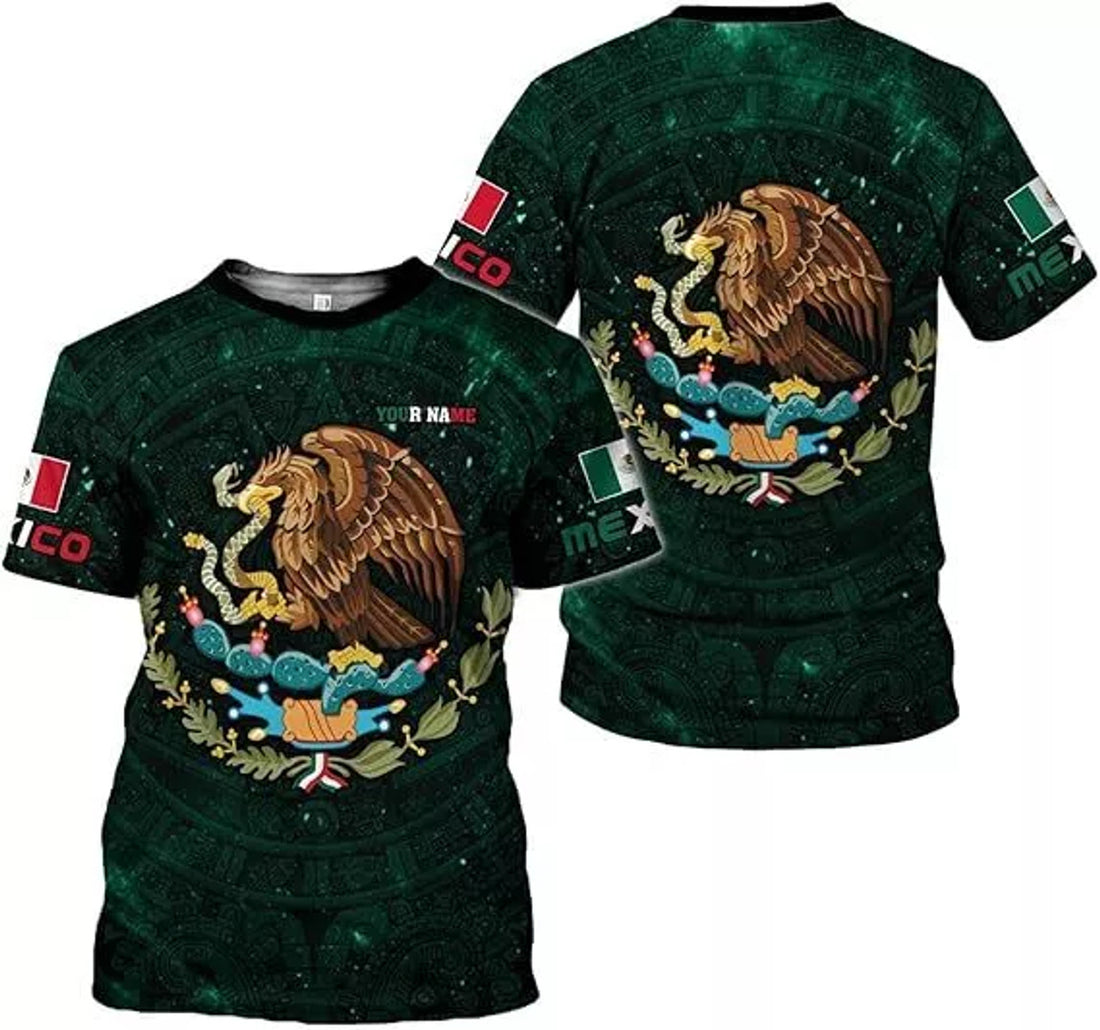 Custom Mexican Shirts for Men 3D Custom Mexico Shirts for Men Mexico Shirts for Women