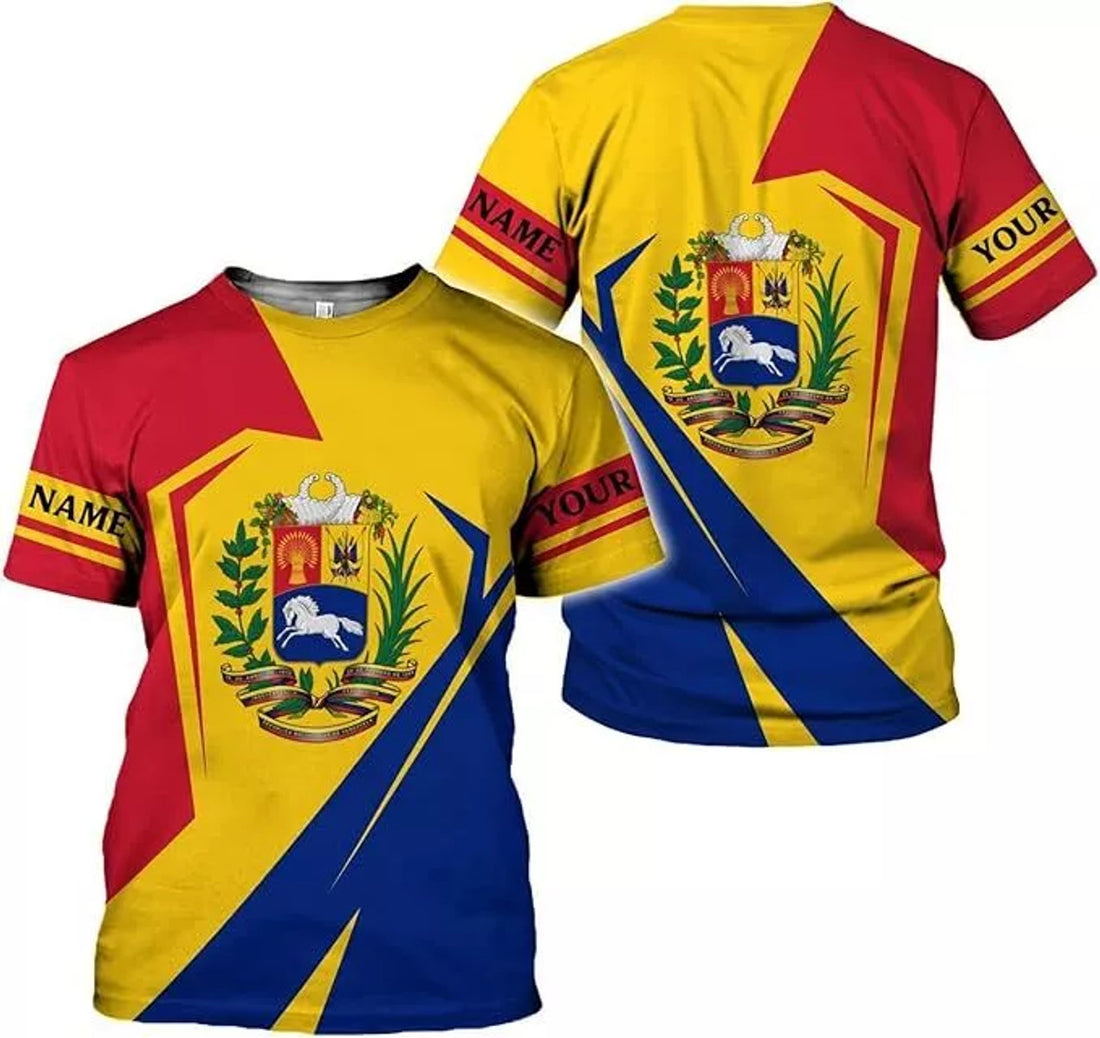 Custom Venezuela Shirts for Men and Women, Venezuelan Flag Camisa T-Shirt 3
