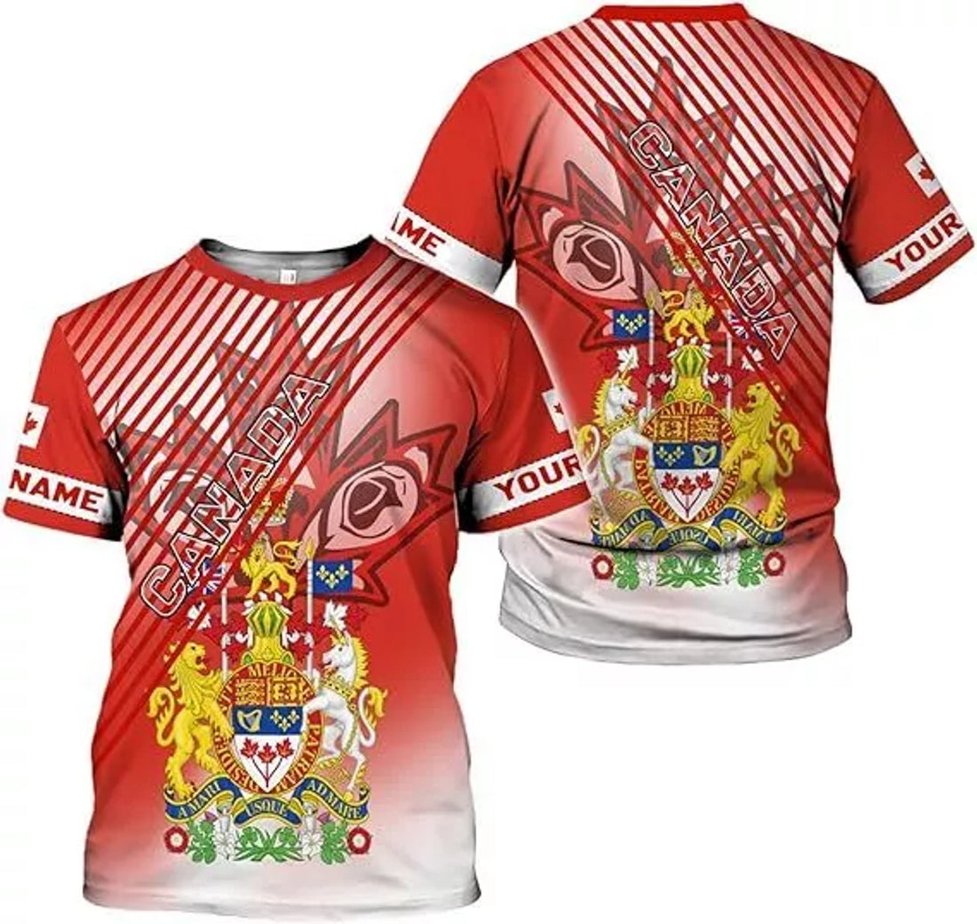 Custom Canada Shirt 3D, Canadian T-Shirt for Men and Women, Canadian Shirt