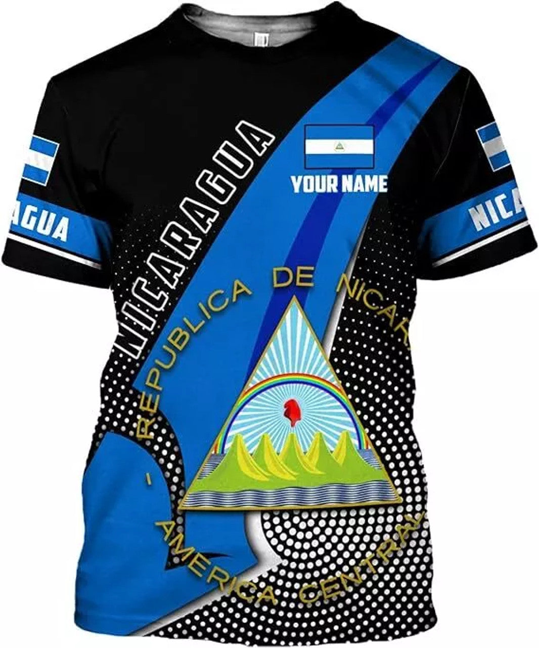 Custom Nicaragua Flag Shirts Nicaraguan Camisas T-Shirt