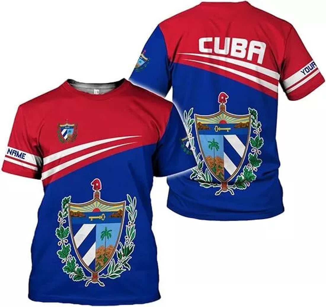 Custom Cuba Shirt 3D, Cuban T-Shirts for Men and Women, Cuba Flag