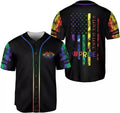 Custom Personalized Name LGBT Love is Love Pride Baseball Jersey Shirt LGBT Rainbow Sh