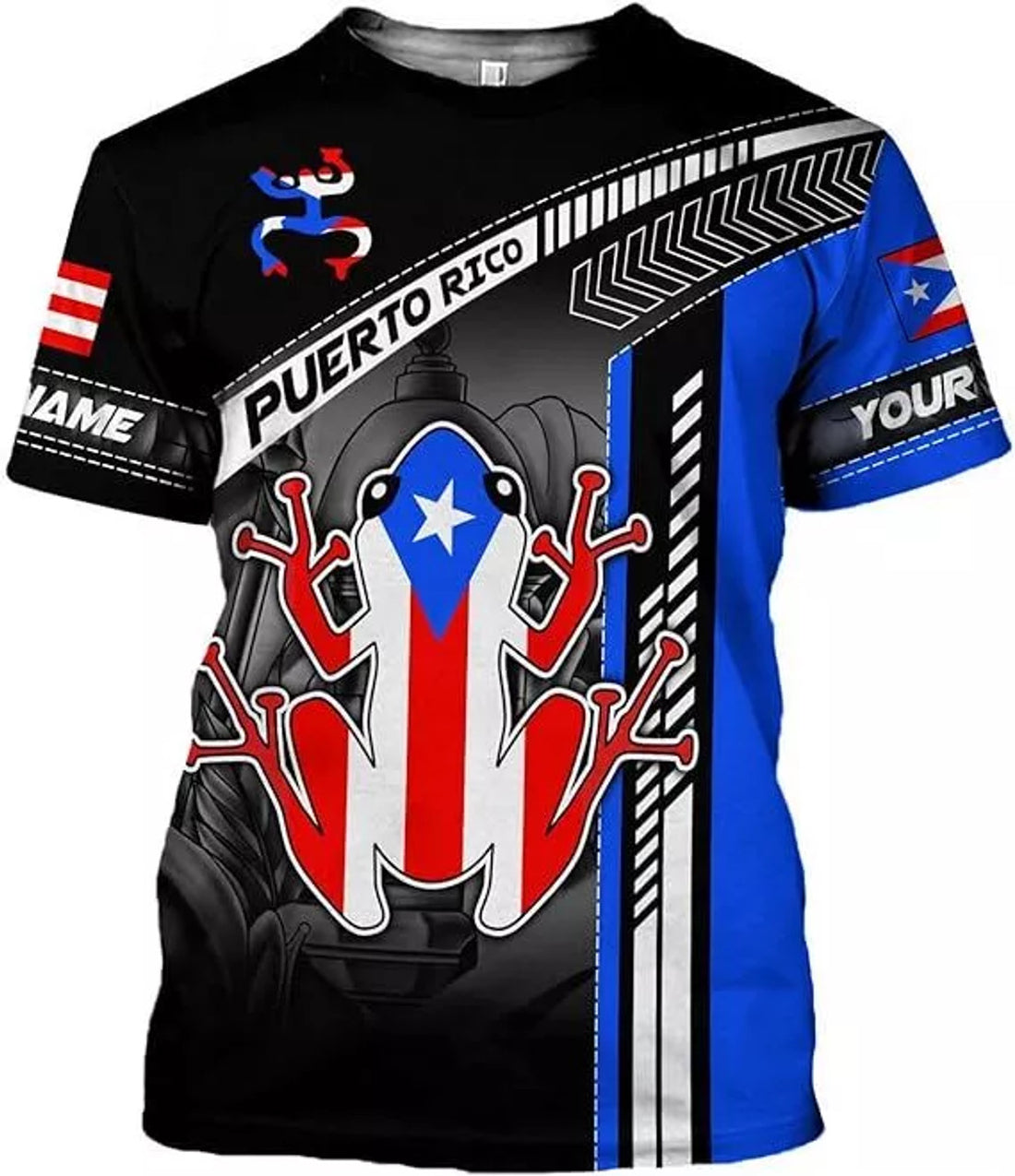 Custom Puerto Rico Shirts 3D Puerto Rico Shirt Puerto Rico Flag T-Shirt
