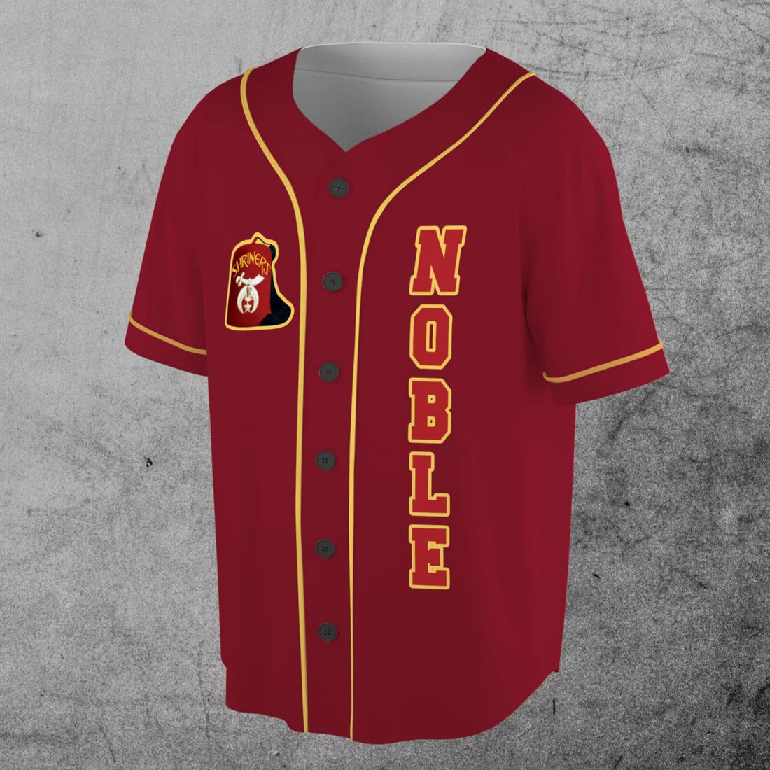 Custom Personalized Shriners Temle Name Nobles Masonic 3D Baseball Jersey Size S-5XL