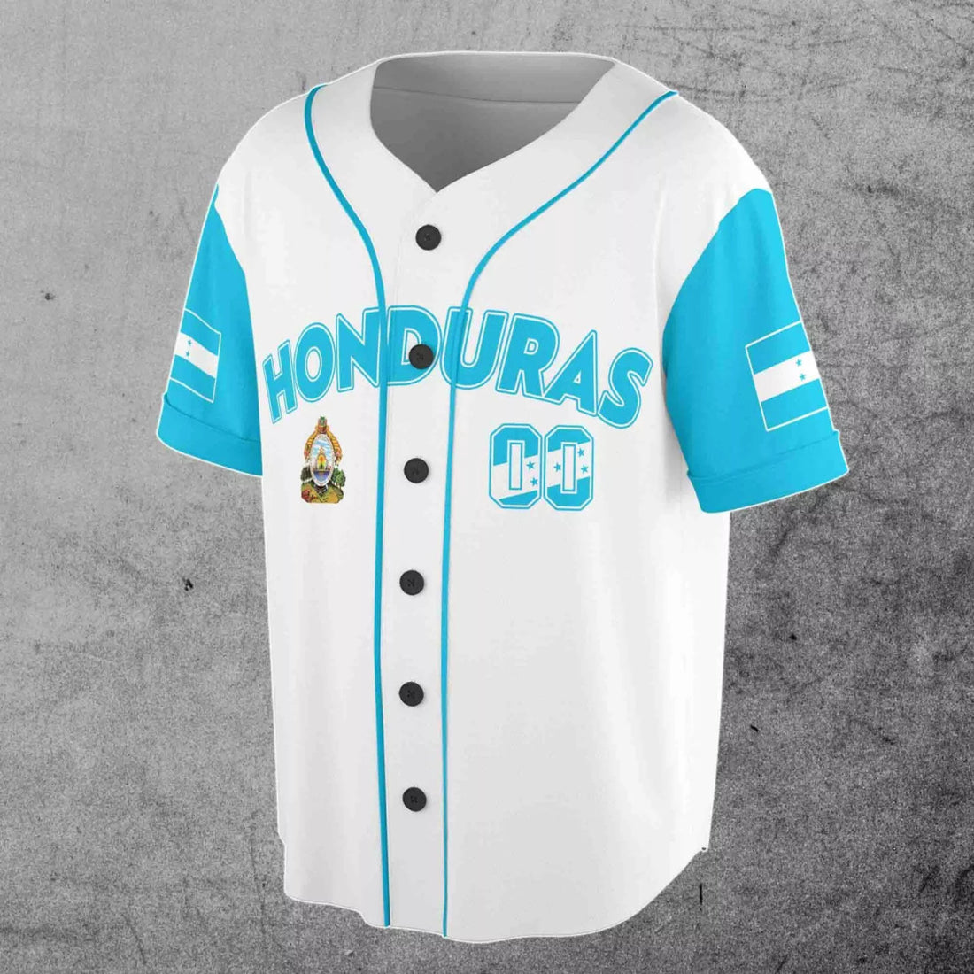 Custom Name Number Honduras Flag Honduras Coat of Arms 3D Baseball Jersey Size