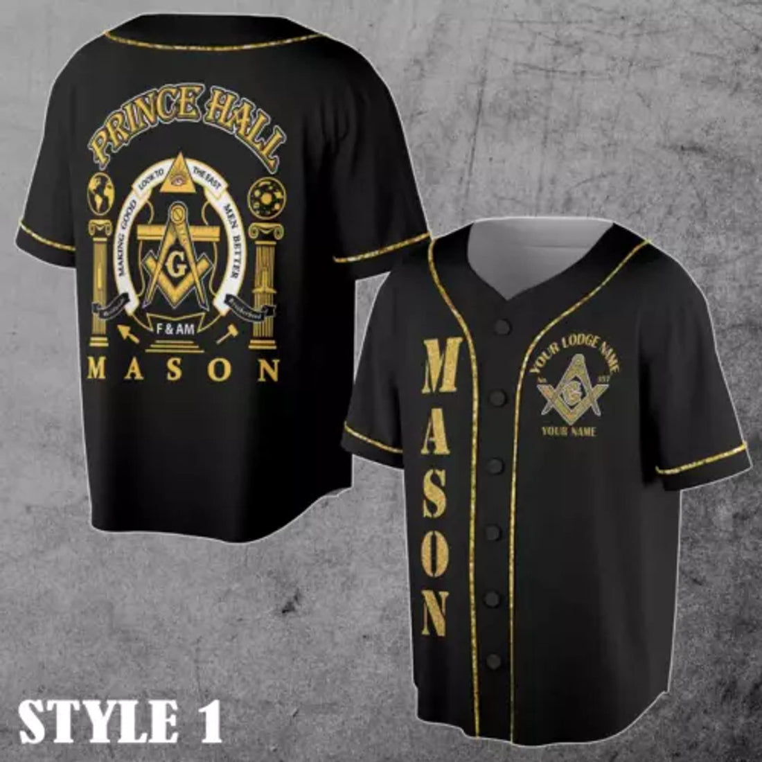 Custom Name Greats Mason,Masonic Prince Hall 3D Baseball Jersey Shirt