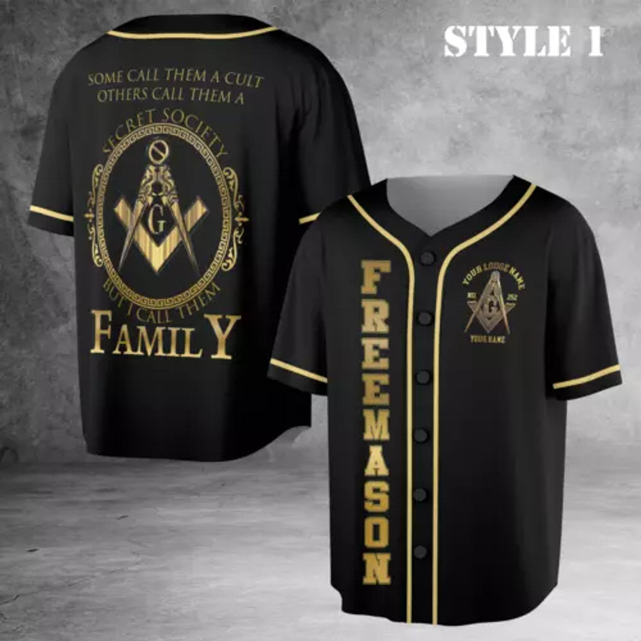 Freemason Custom Lodge Name And Number 3D Baseball Jersey Shirt