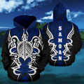 FUNSTUFFPRINT Samoan Turtle 3D Hoodie and Zip Hoodie