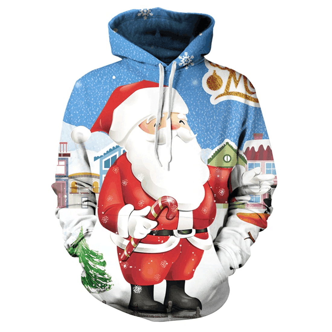 FUNSTUFFPRINT Santa 3D Hoodie and Zip Hoodie