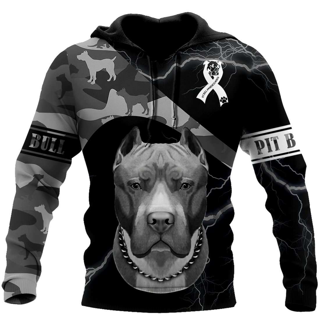 FUNSTUFFPRINT Save A Pit Bull Euthanize A Dog Fighter 3D Hoodie and Zip Hoodie