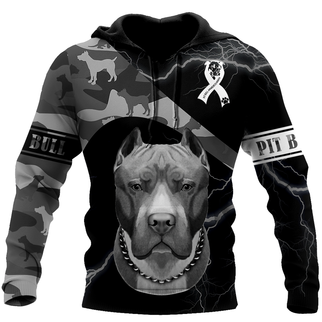 FUNSTUFFPRINT Save A Pit Bull Euthanize A Dog Fighter 3D Hoodie and Zip Hoodie