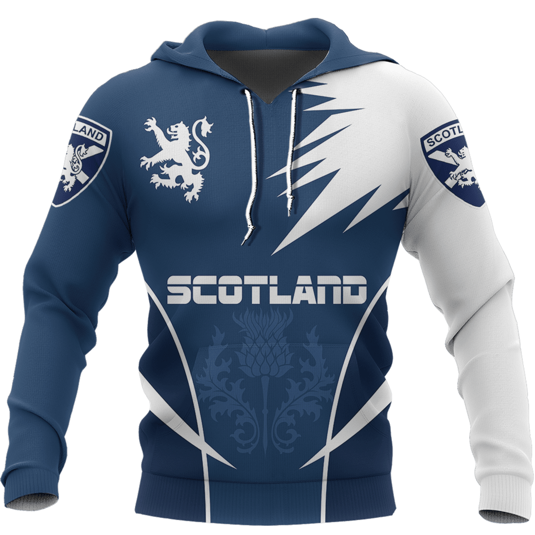 FUNSTUFFPRINT Scotland Cottish Rampant Lion 3D Hoodie and Zip Hoodie